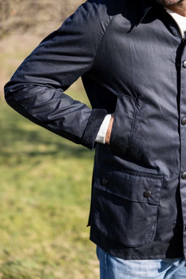 Ashby Wax Navy- Barbour Paris