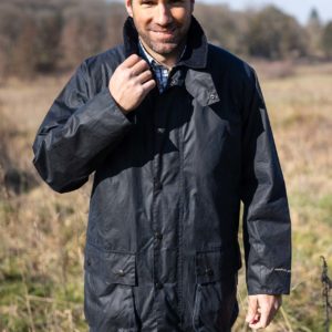 Border Wax Navy- Barbour Paris