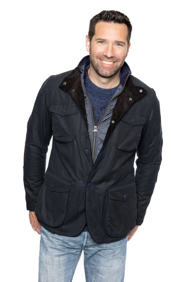 Ogston Wax Navy- Barbour Paris
