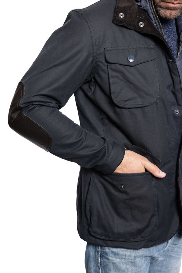 Ogston Wax Navy- Barbour Paris