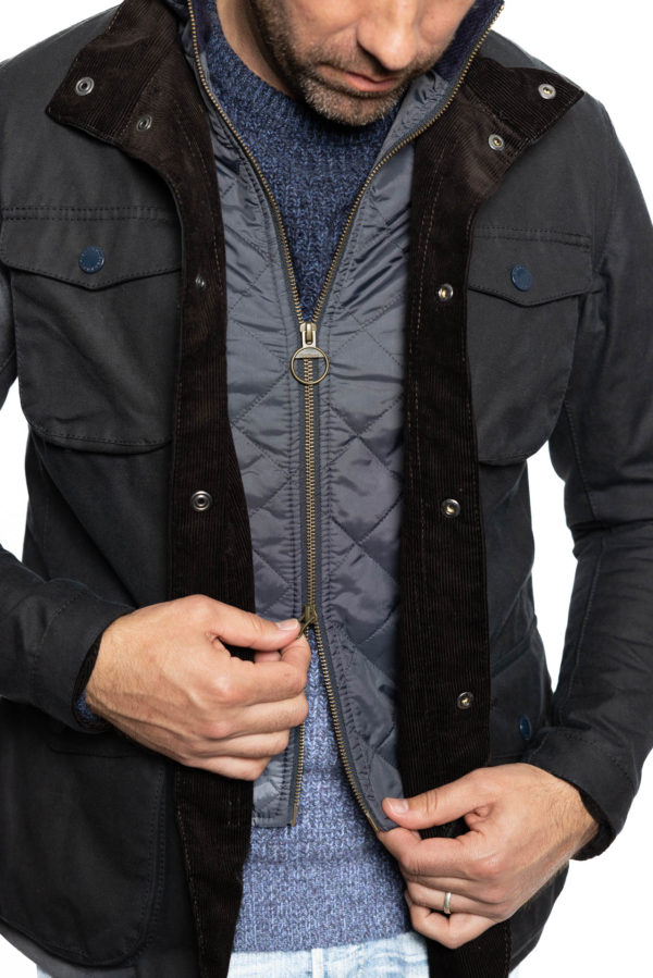 Ogston Wax Navy- Barbour Paris