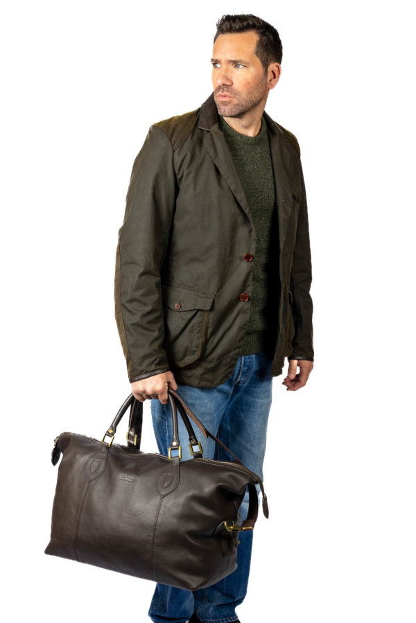 Sac Leather Medium Traveler- Barbour Paris