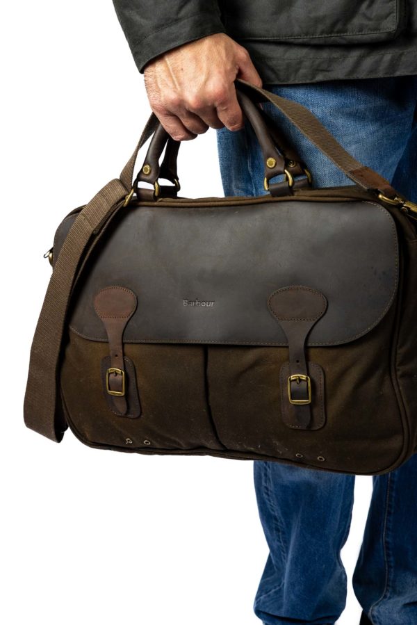 Sac Wax Leather Briefcase- Barbour Paris