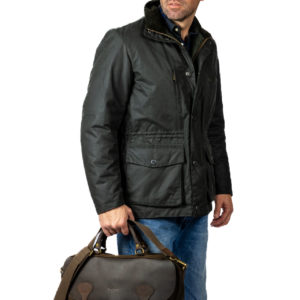 Sac Wax Leather Briefcase- Barbour Paris