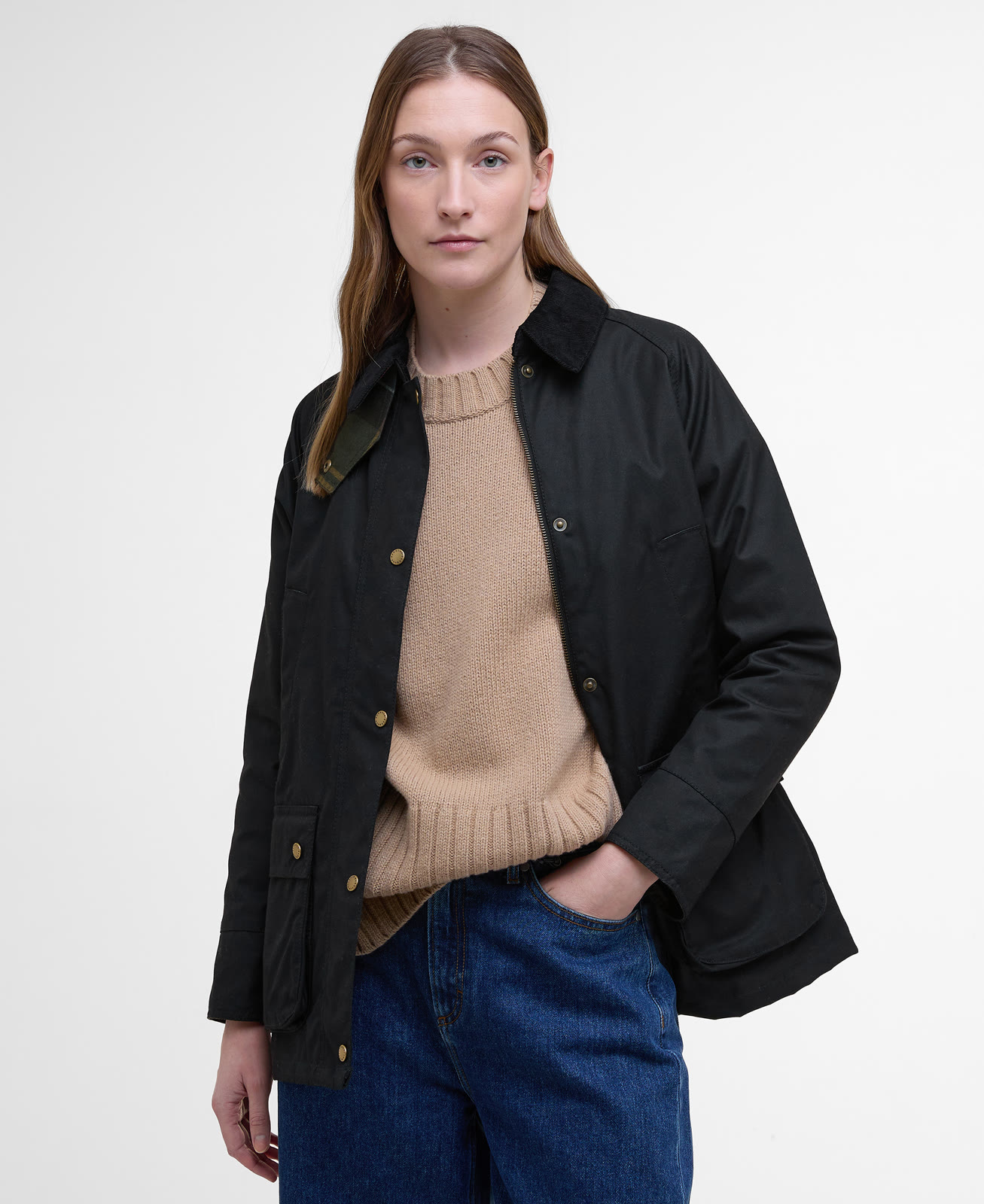 acorn-wax-jacket-olive-femme-LWX0752BK11_01front_light Acorn Wax Jacket Black/Classic