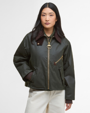 Arlene Wax Jacket Fern/Ancient Tartan