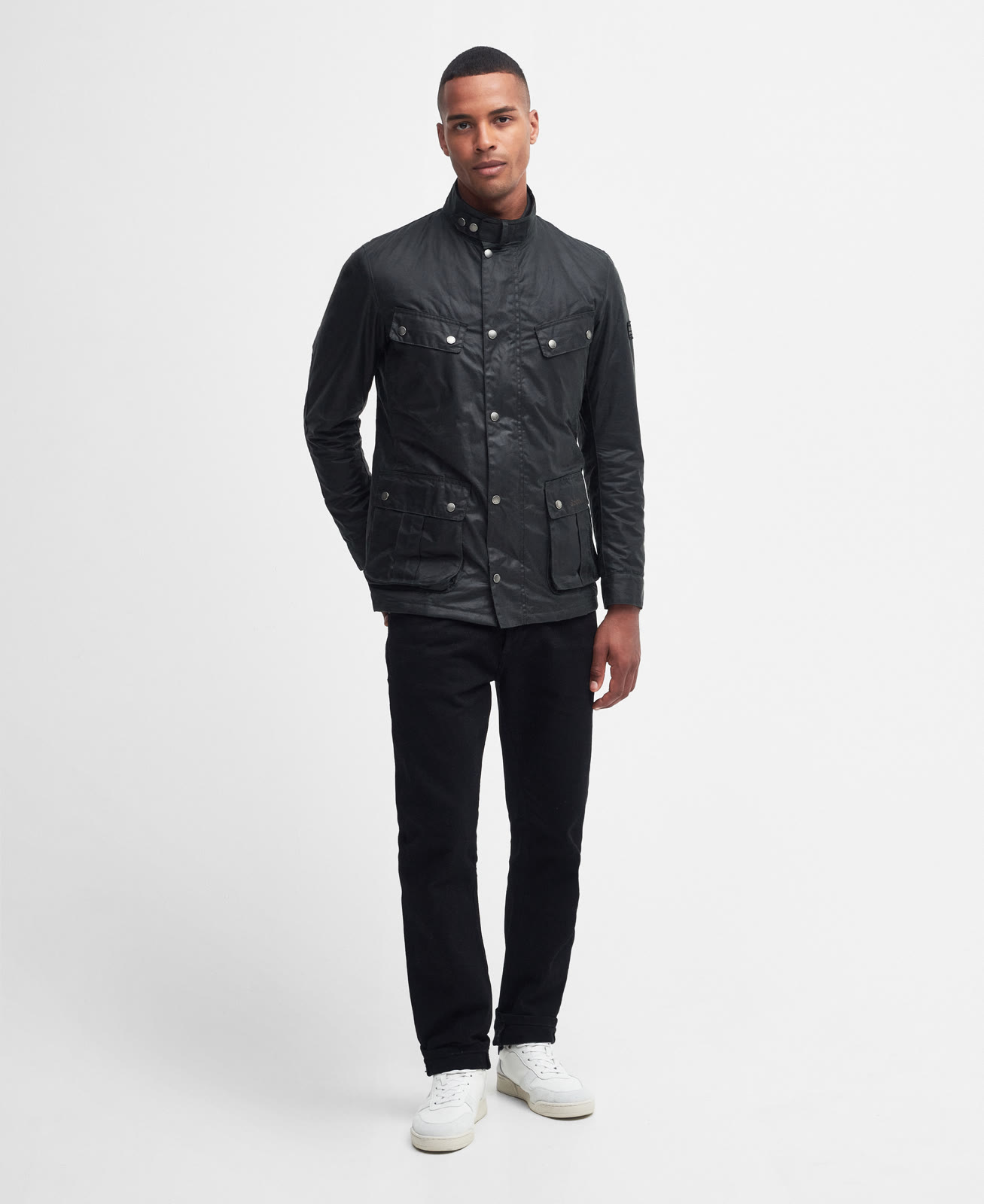 b-intl-duke-wax-jacket-sage-homme-MWX0337SG91_03getthelook_light B.Intl Duke Wax Jacket Sage