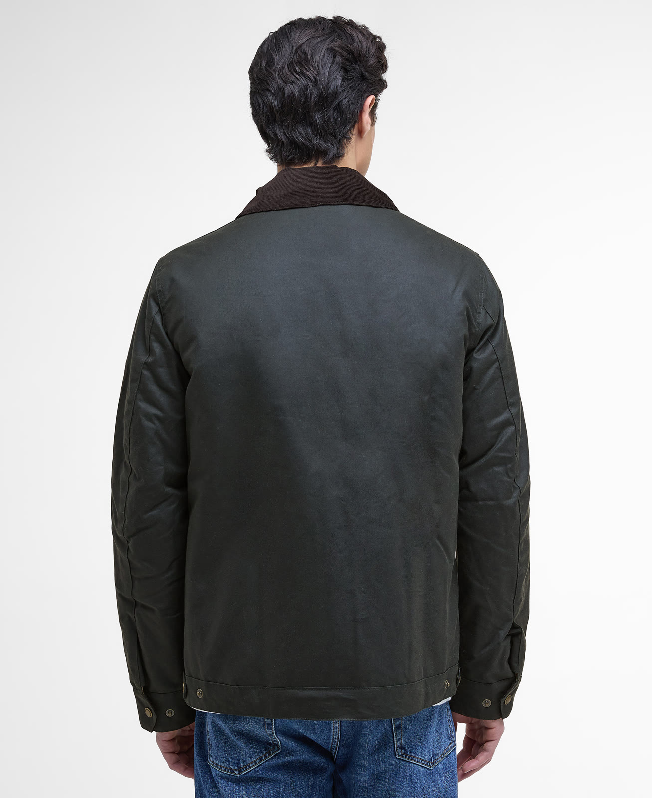 b-intl-workers-wax-jacket-sage-homme-MWX1853SG91_04back_light B.Intl Workers Wax Jacket Sage