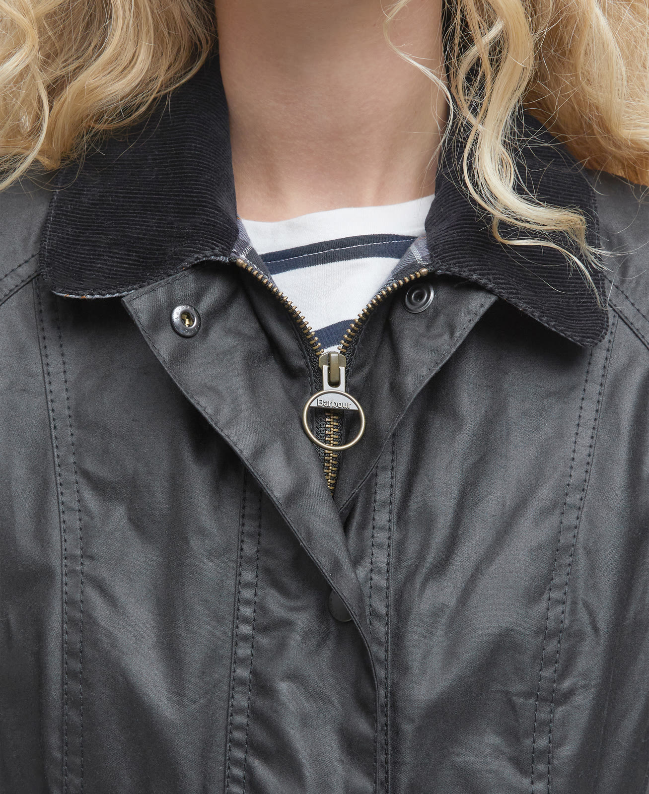 beadnell-wax-jacket-navy-femme-LWX0667BK11_05detailb_light Beadnell Wax Jacket Black