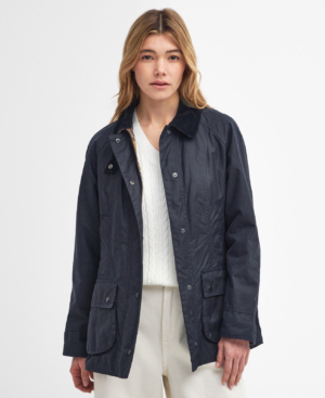 Beadnell Wax Jacket Navy