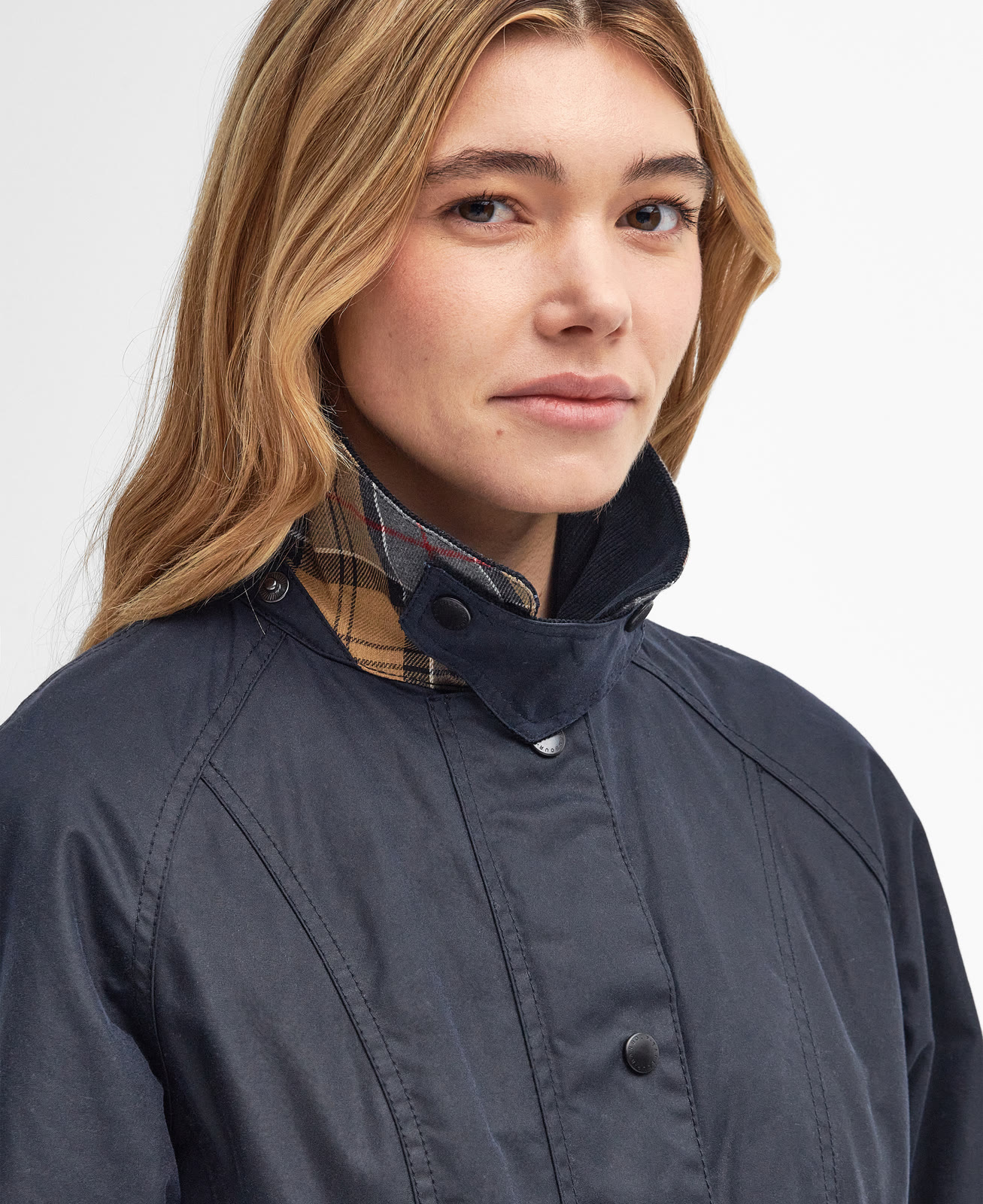 beadnell-wax-jacket-navy-femme-LWX0667NY91_05detaila_light Beadnell Wax Jacket Navy