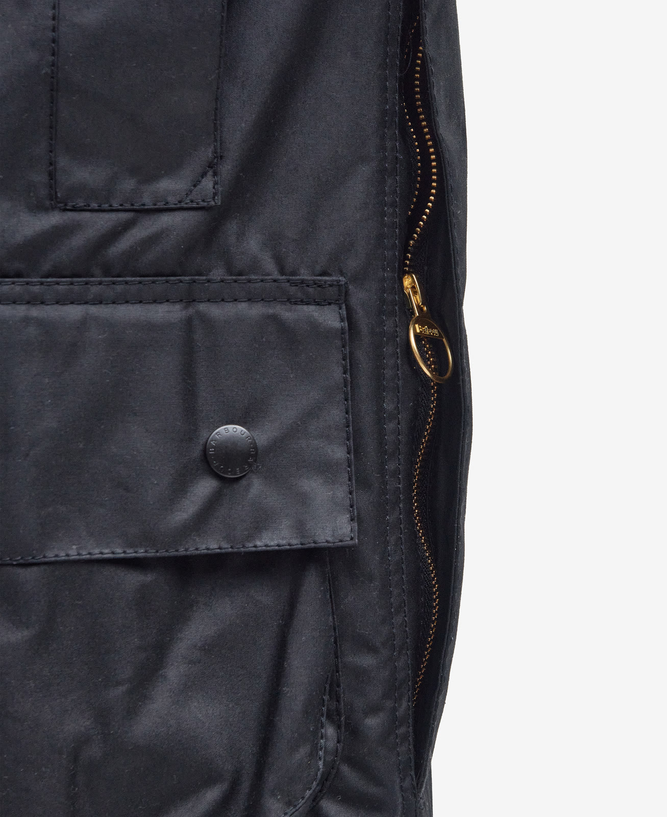 beaufort-wax-jacket-sage-homme-MWX0017BK91_05detaile_light Beaufort Wax Jacket Black