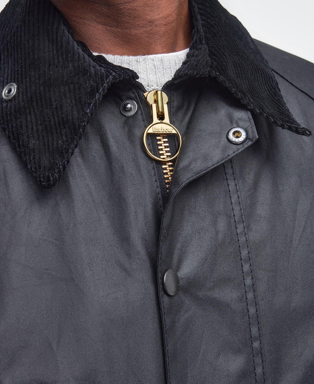 beaufort-wax-jacket-sage-homme-MWX0017BK91_05detailf_light Beaufort Wax Jacket Black