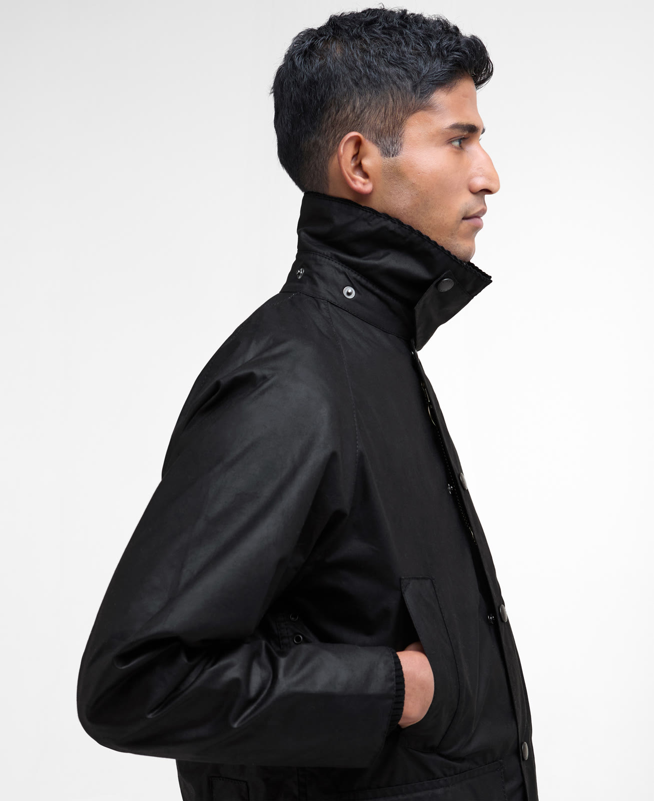 bedale-wax-jacket-sage-homme-MWX0018BK91_05detailb_light Bedale Wax Jacket Black