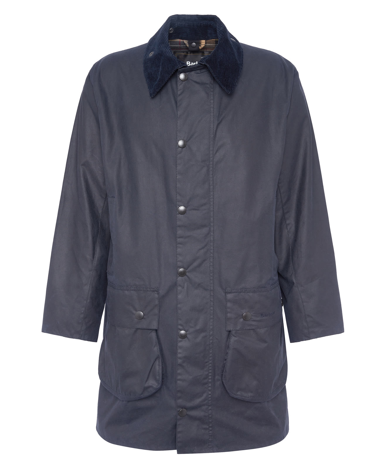 border-wax-jacket-sage-homme-MWX0008NY91_02flat_light Border Wax Jacket Navy