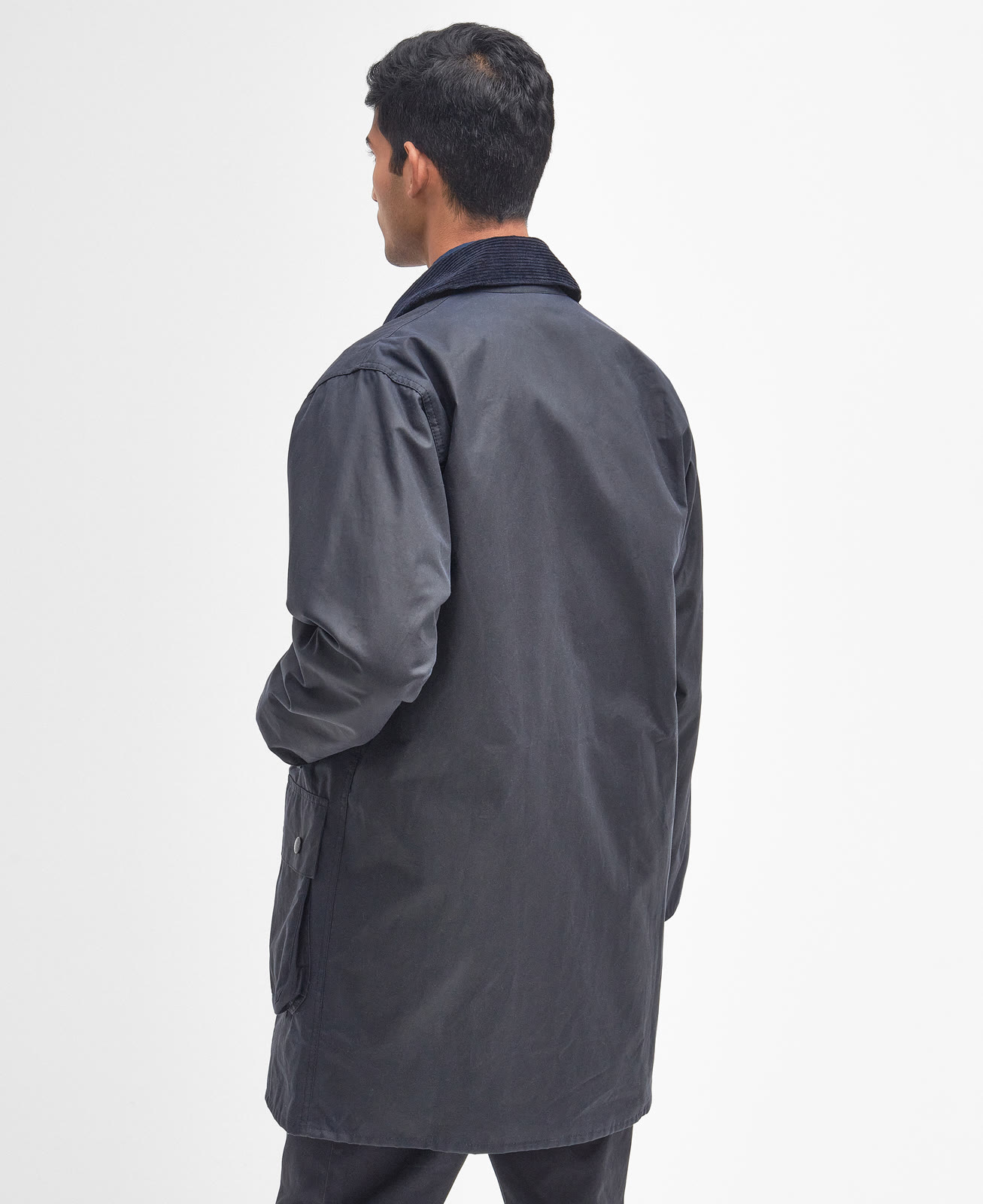 border-wax-jacket-sage-homme-MWX0008NY91_04back_light Border Wax Jacket Navy