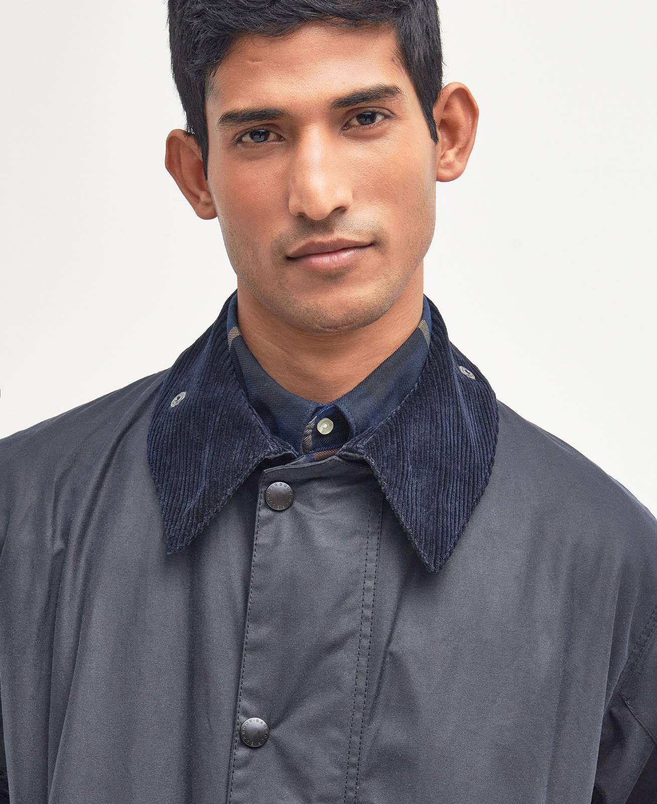 border-wax-jacket-sage-homme-MWX0008NY91_05detaila_light Border Wax Jacket Navy