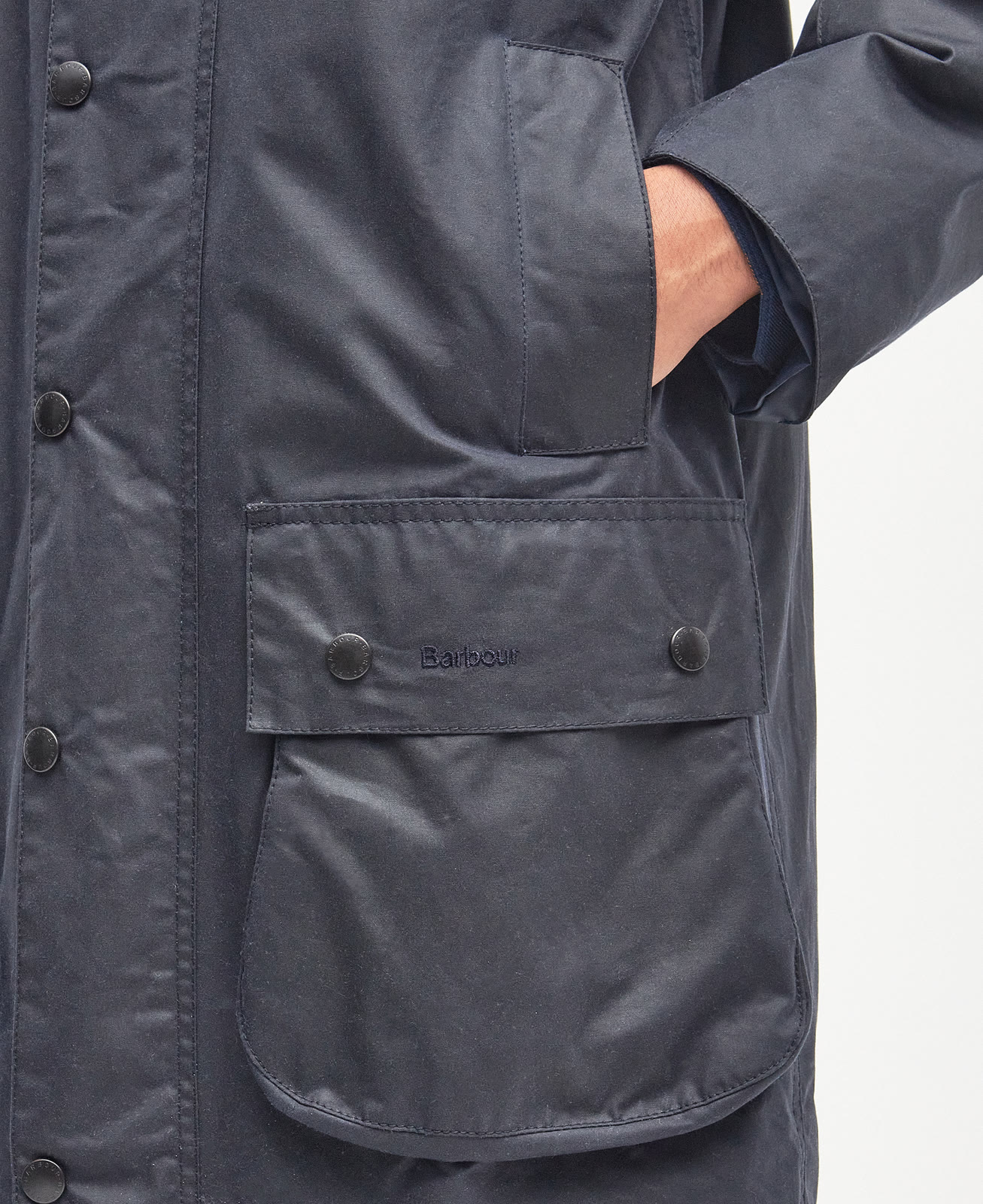 border-wax-jacket-sage-homme-MWX0008NY91_05detaild_light Border Wax Jacket Navy