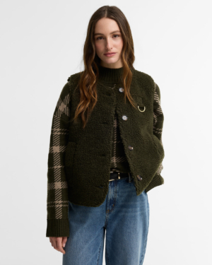Bowes Fleece Gilet Olive