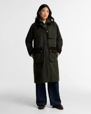 Checked Kirklees Wax Jacket Fern/Classic/Shadow Class