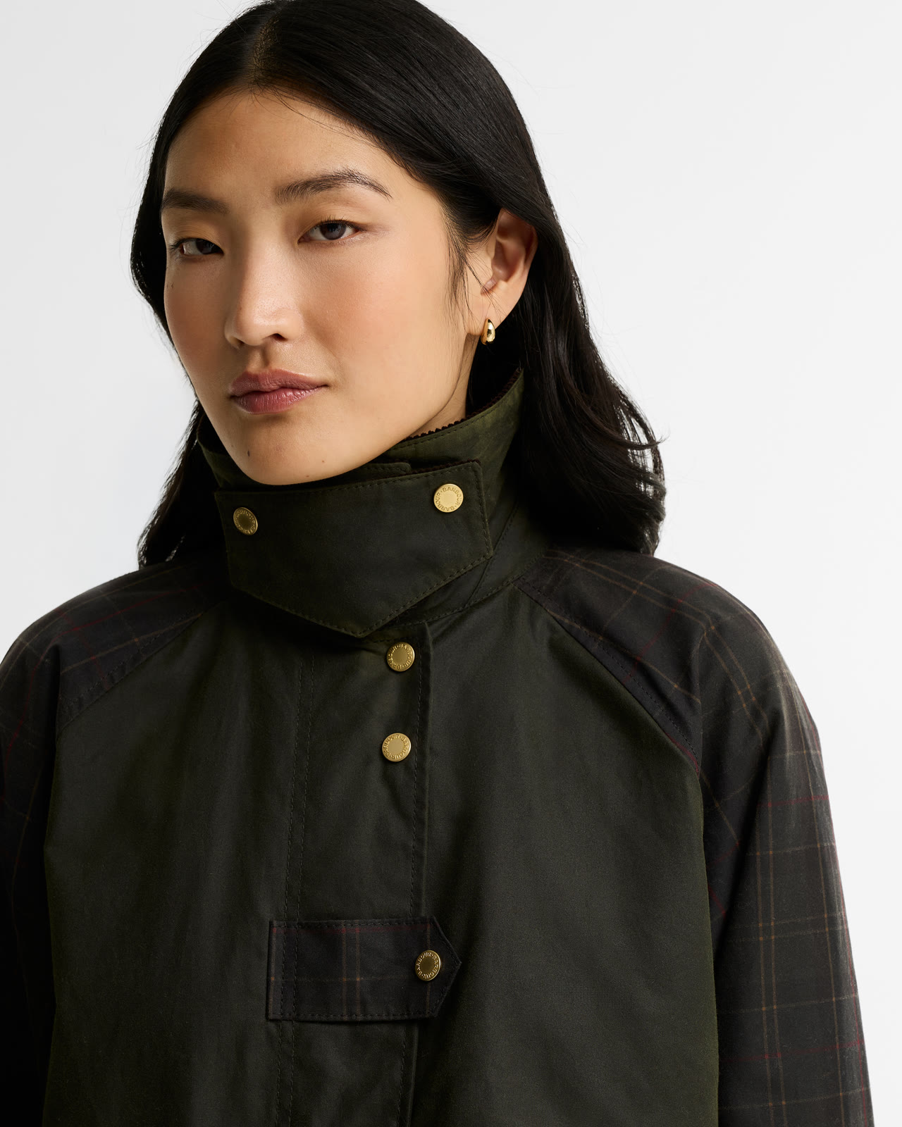 checked-kirklees-wax-jacket-fern-classic-shadow-class-femme-LWX1579OL52_4a_light Checked Kirklees Wax Jacket Fern/Classic/Shadow Class