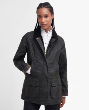 Classic Beadnell Wax Jacket Olive