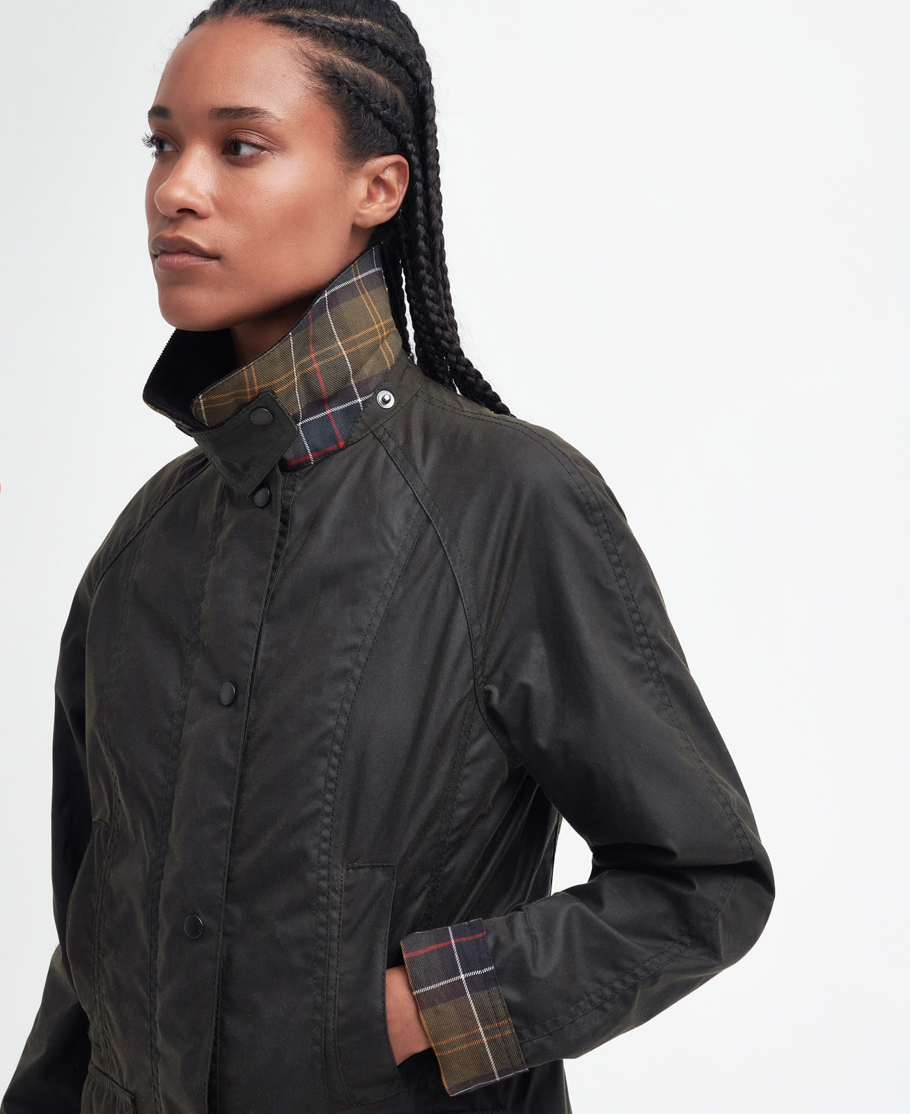 classic-beadnell-wax-jacket-olive-femme-LWX0668OL71_05detailb_light Classic Beadnell Wax Jacket Olive