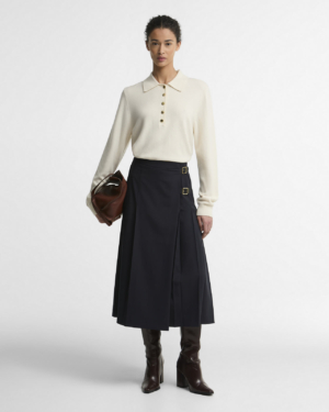Delilah Midi Skirt Dark Navy