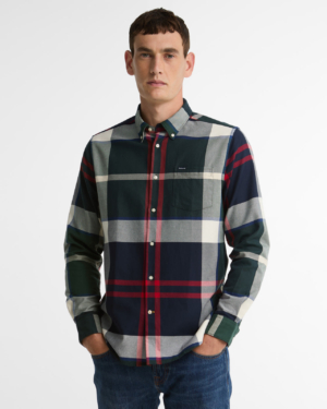Dunoon Tartan Tailored Shirt Evergreen Tartan