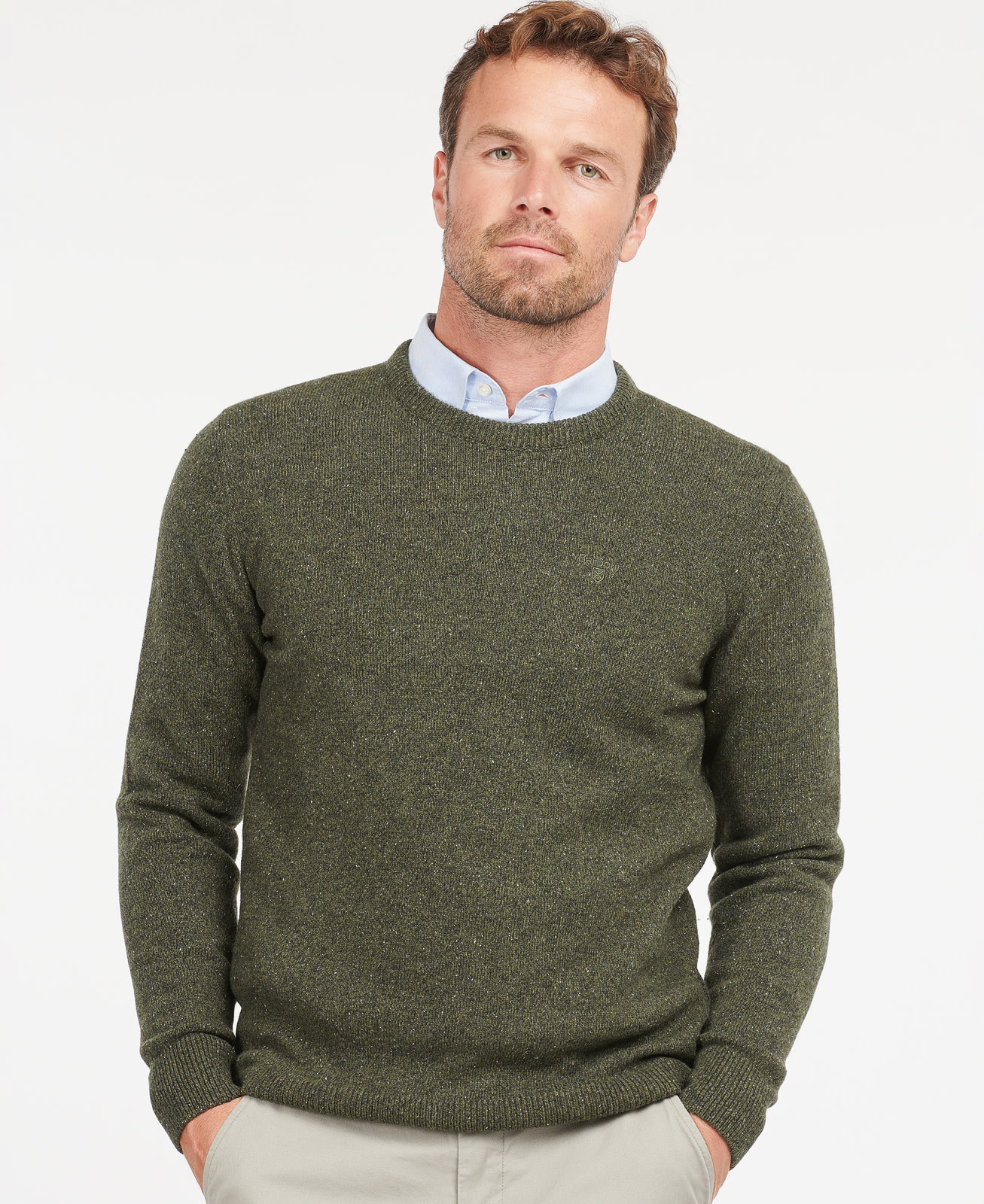 essential-tisbury-crew-neck-sweater-navy-homme-MKN0844GN79_01front_model_light Essential Tisbury Crew Neck Sweater Dark Seaweed