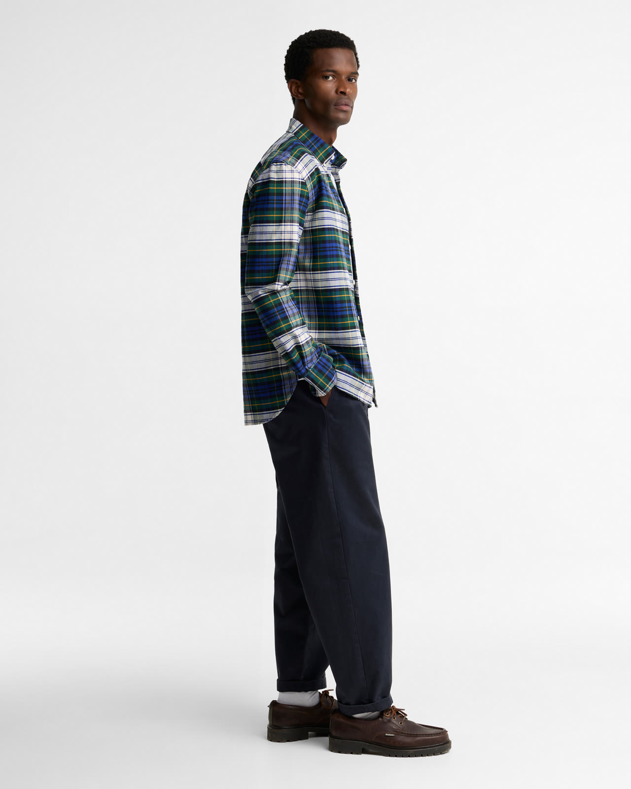 findhorn-authentic-highland-check-oxford-seaweed-homme-MSH5840GN73_2_light Findhorn Authentic Highland Check Oxford Seaweed
