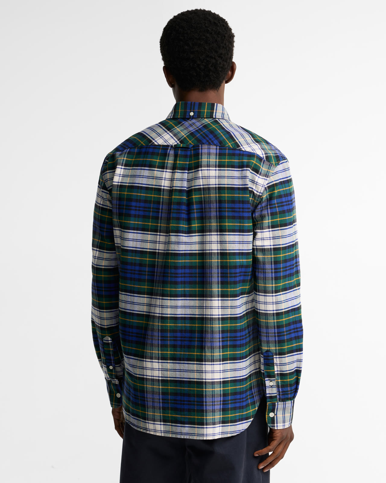 findhorn-authentic-highland-check-oxford-seaweed-homme-MSH5840GN73_3_light Findhorn Authentic Highland Check Oxford Seaweed