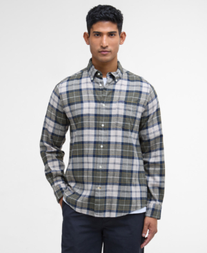 Fortrose Tailored Tartan Shirt Forest Mist