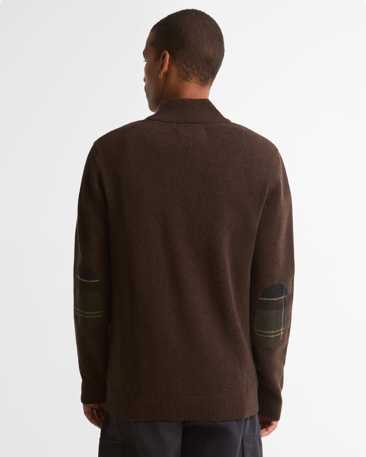 holden-half-zip-knitted-jumper-olive-marl-homme-MKN0837BR17_3_light Holden Half Zip Knitted Jumper Dark Oak