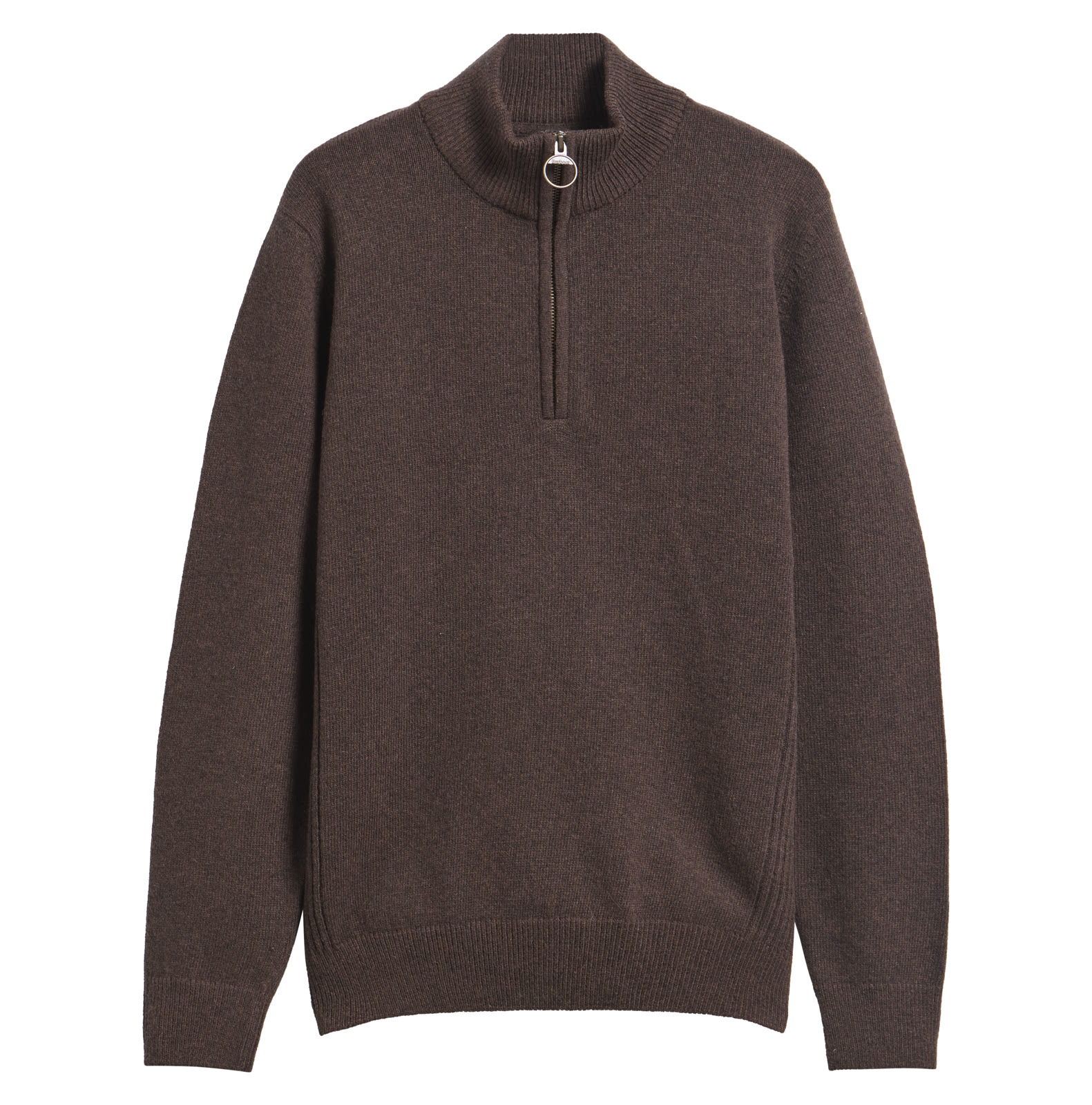 holden-half-zip-knitted-jumper-olive-marl-homme-MKN0837BR17_3p_light Holden Half Zip Knitted Jumper Dark Oak