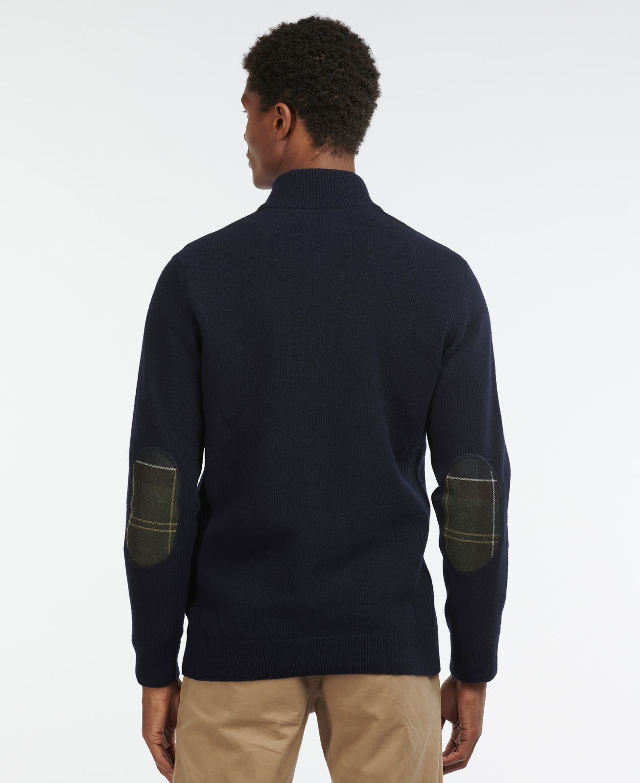 holden-half-zip-knitted-jumper-olive-marl-homme-MKN0837NY91_04back_model_light Holden Half Zip Knitted Jumper Navy