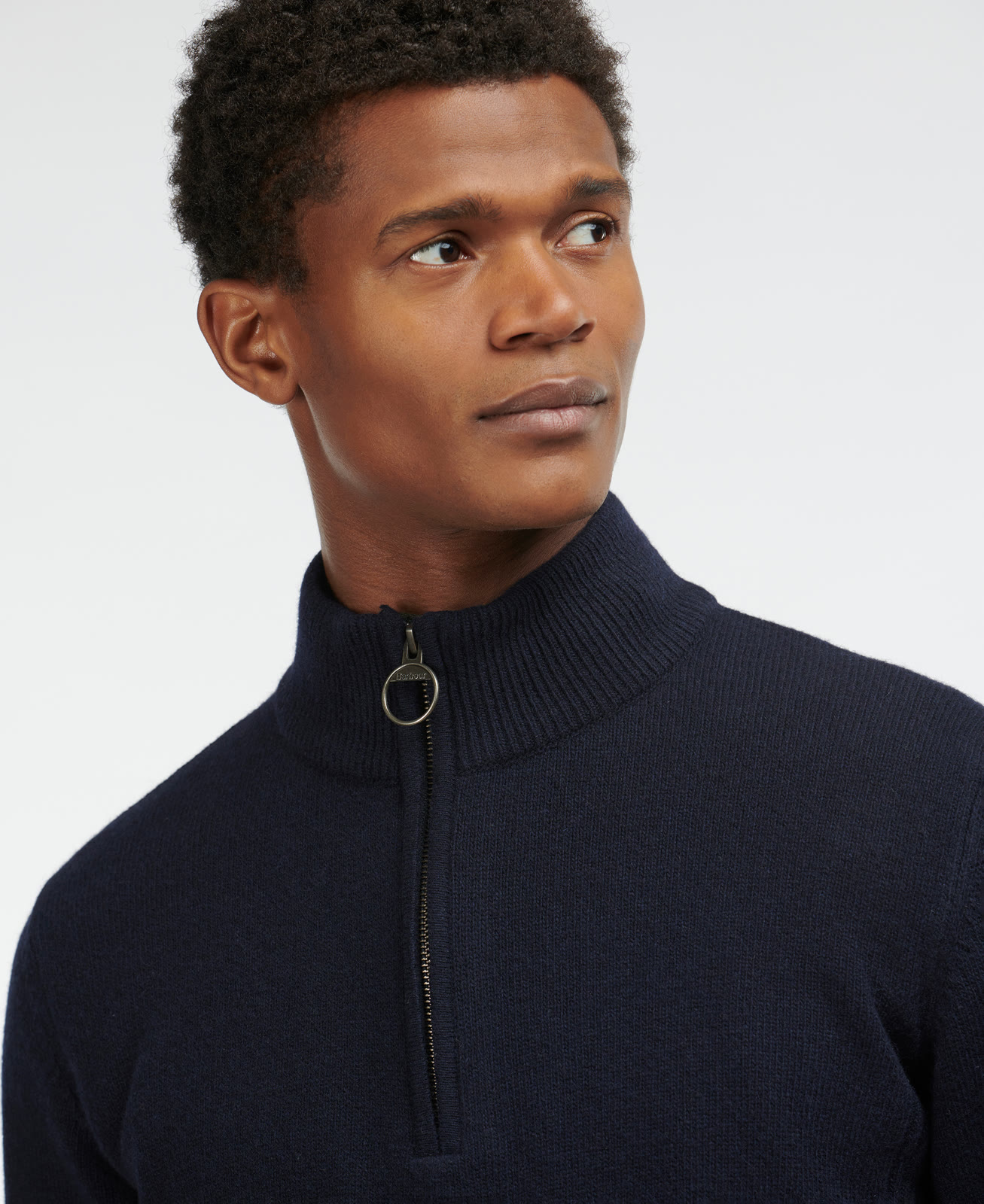 holden-half-zip-knitted-jumper-olive-marl-homme-MKN0837NY91_05detaila_model_light Holden Half Zip Knitted Jumper Navy