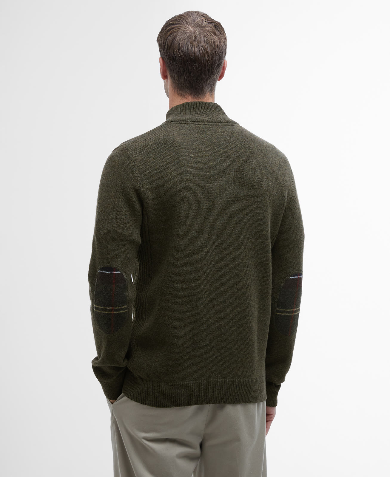 holden-half-zip-knitted-jumper-olive-marl-homme-MKN0837OL91_04back_light Holden Half Zip Knitted Jumper Olive Marl