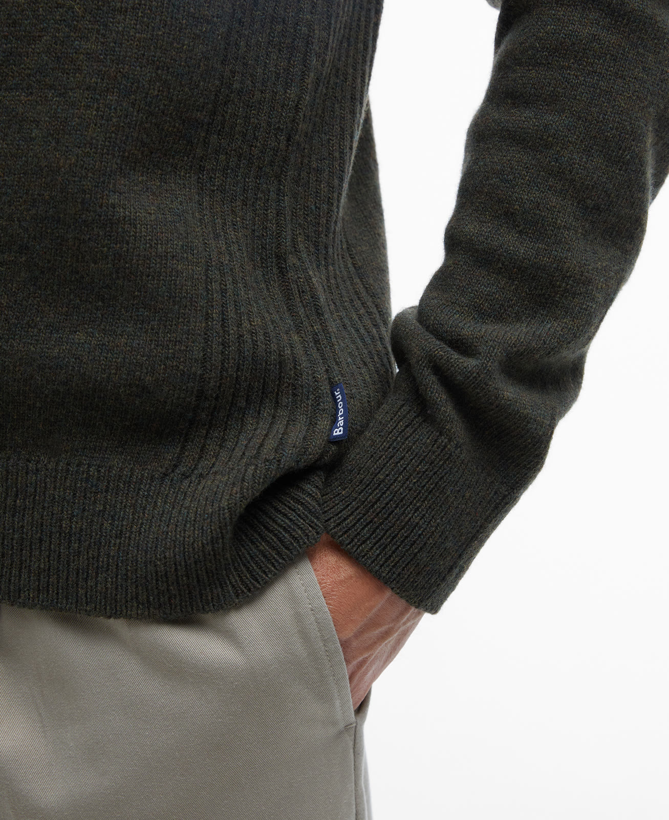 holden-half-zip-knitted-jumper-olive-marl-homme-MKN0837OL91_05detaild_light Holden Half Zip Knitted Jumper Olive Marl