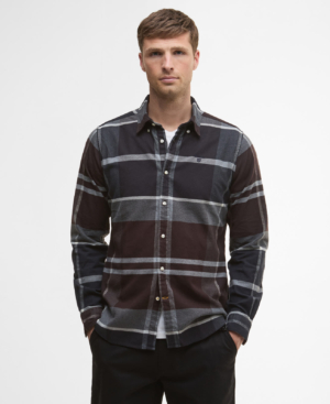Iceloch Tailored Tartan Shirt Midnight Oak Tartan