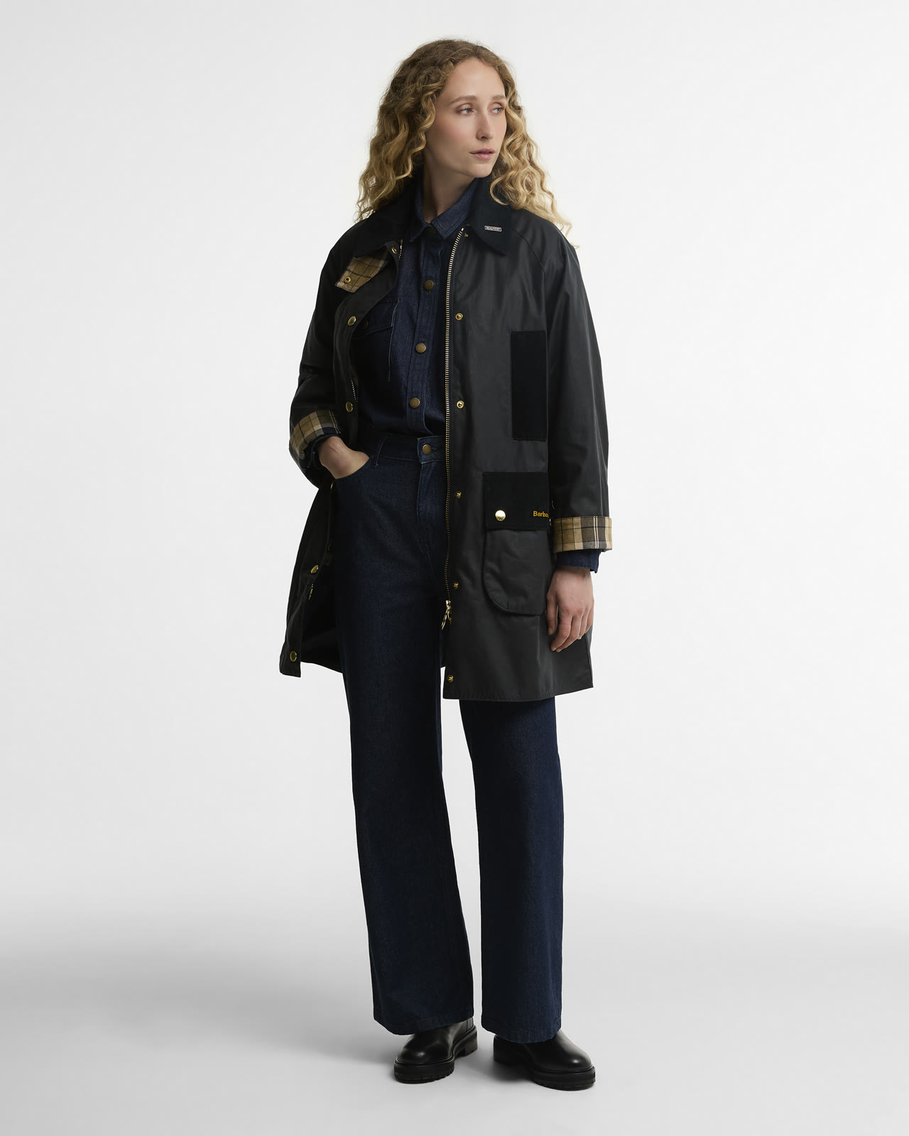 icons-modern-beaufort-wax-jacket-olive-classic-femme-LWX1583NY92_2_light Icons Modern Beaufort Wax Jacket Navy/Birchwood