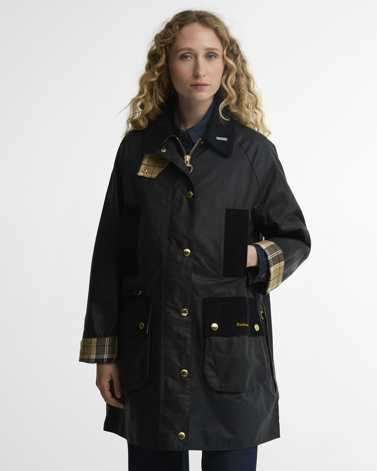 icons-modern-beaufort-wax-jacket-olive-classic-femme-LWX1583NY92_3p_light Icons Modern Beaufort Wax Jacket Navy/Birchwood