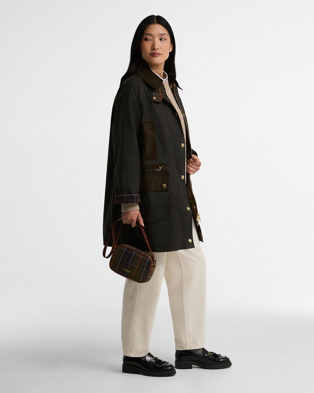 icons-modern-beaufort-wax-jacket-olive-classic-femme-LWX1583OL71_03getthelook_light Icons Modern Beaufort Wax Jacket Olive/Classic