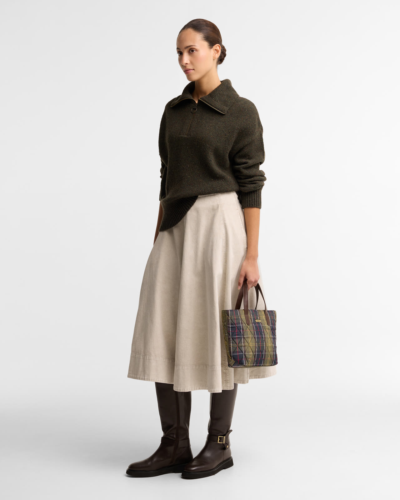 lavensdale-half-zip-fleck-knitted-jumper-olive-femme-LKN1579OL71_2_light Lavensdale Half Zip Fleck Knitted Jumper Olive
