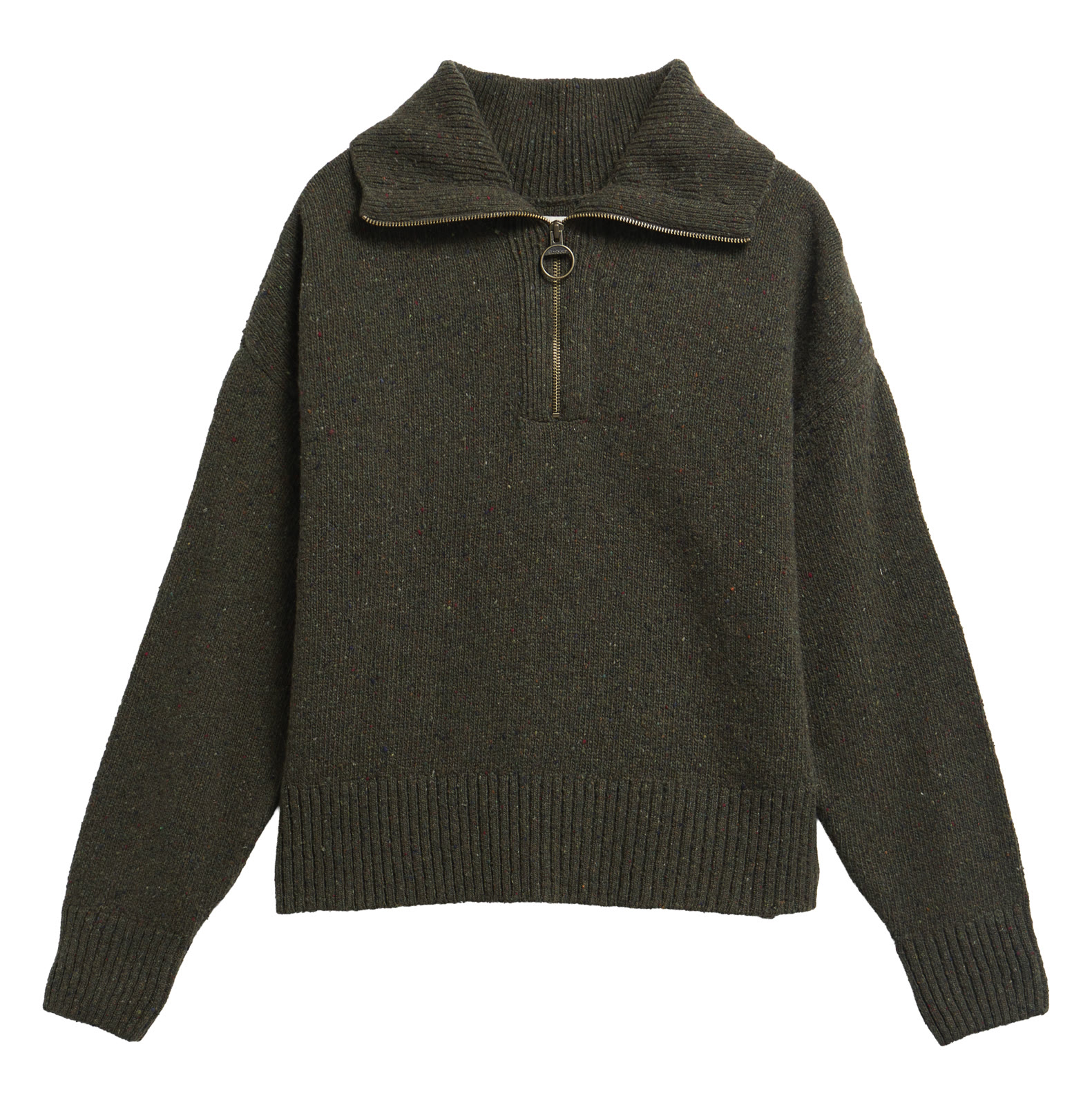 lavensdale-half-zip-fleck-knitted-jumper-olive-femme-LKN1579OL71_3p_light Lavensdale Half Zip Fleck Knitted Jumper Olive