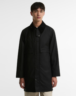 Long Spey Wax Jacket Black