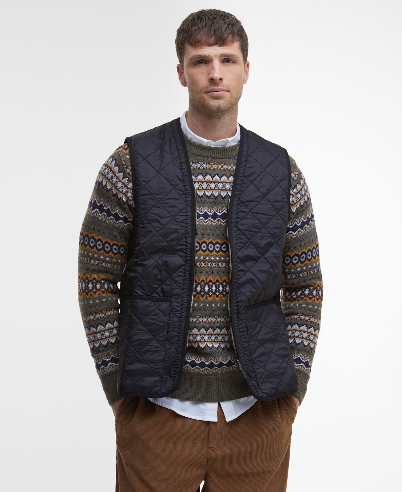 polarquilt-waistcoat-zip-in-liner-olive-homme-MLI0002BK91_01front_light Polarquilt Waistcoat/Zip-In Liner Black
