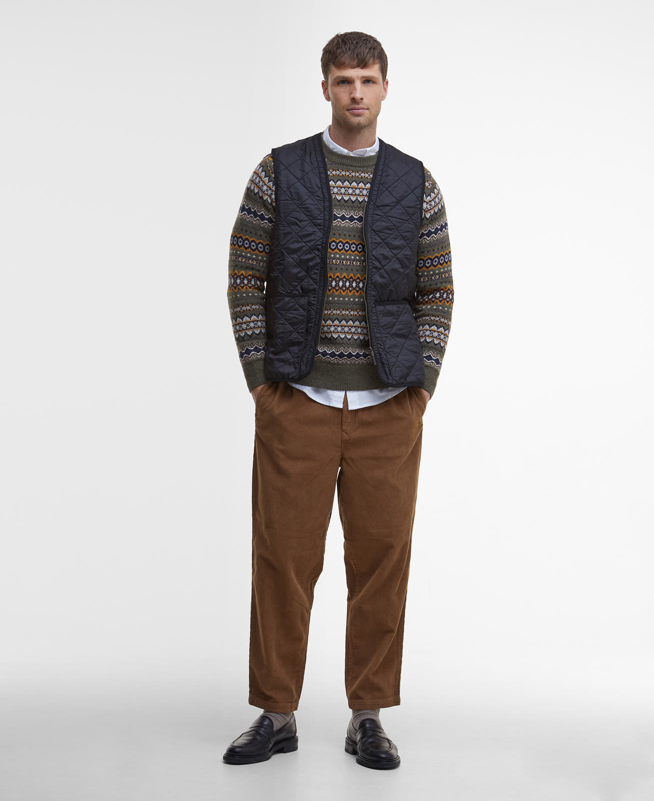 polarquilt-waistcoat-zip-in-liner-olive-homme-MLI0002BK91_03getthelook_light Polarquilt Waistcoat/Zip-In Liner Black