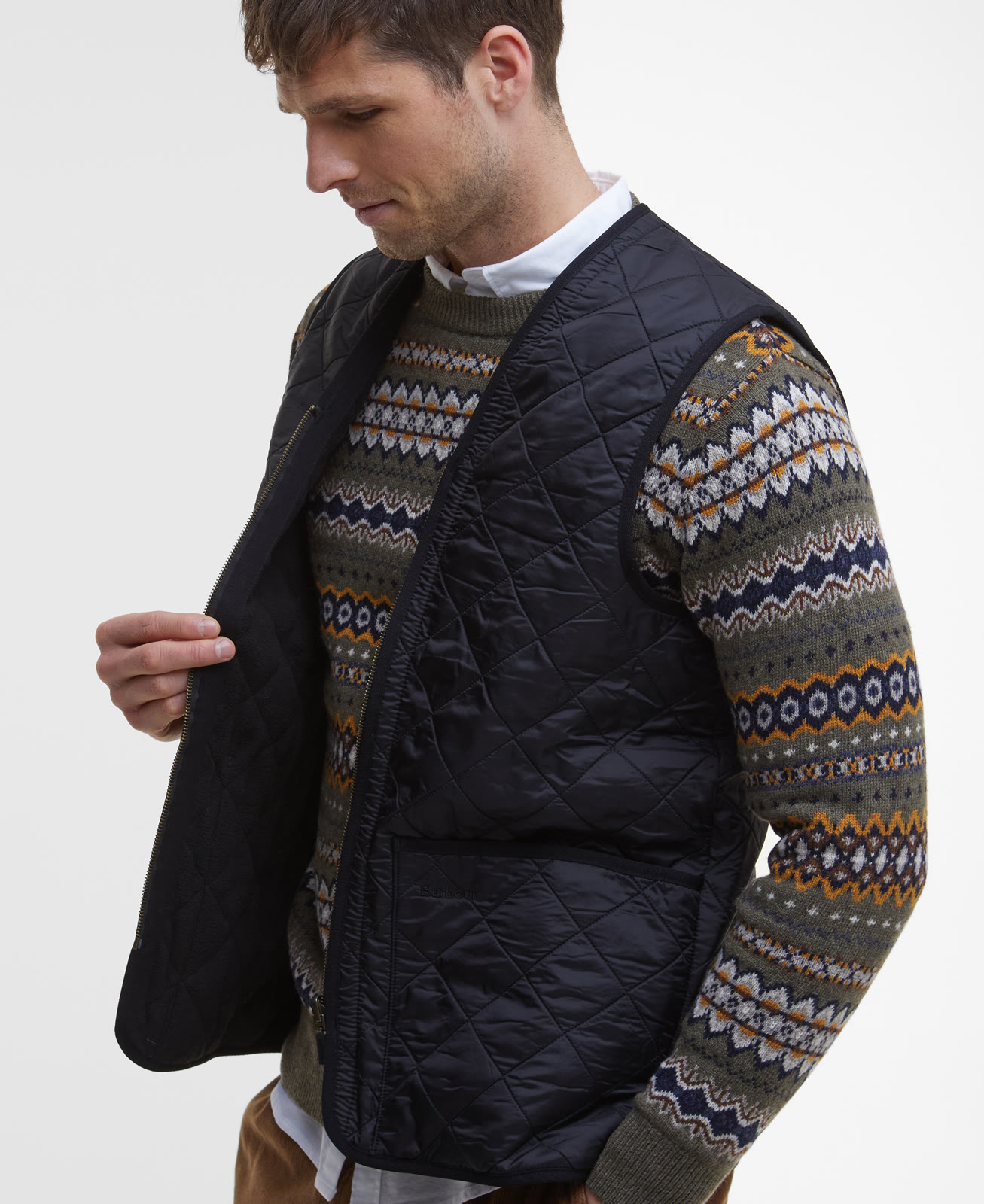 polarquilt-waistcoat-zip-in-liner-olive-homme-MLI0002BK91_05detaila_light Polarquilt Waistcoat/Zip-In Liner Black
