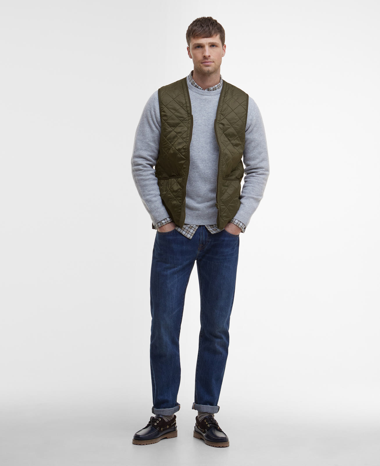 polarquilt-waistcoat-zip-in-liner-olive-homme-MLI0002OL91_03getthelook_light Polarquilt Waistcoat/Zip-In Liner Olive